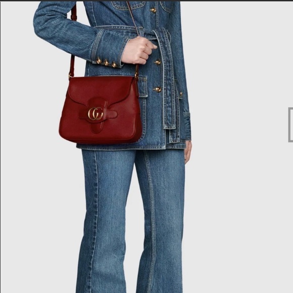 NWT red Gucci Marmont Crossbody leather messenger bag - Picture 3 of 16